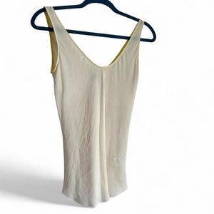 Aritzia babaton cream and yellow silk cami